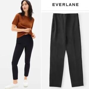 Everlane The Side Zip Stretch Cotton Cropped Pants Black Size 2